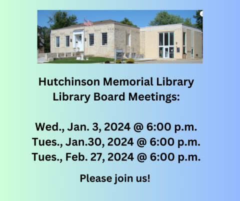 Jan. and Feb. library board meetings 2024